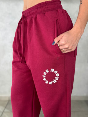 Calça de Moletom Dropp Circle Bordô